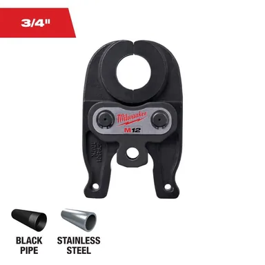 Milwaukee 49-16-2451B, accessory: 3/4 in. IPS Black Iron Pipe/Steel Press Tool Jaw for M12 Force Logic Press Tool