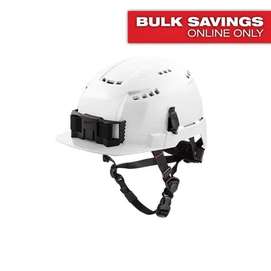 Milwaukee 48-73-1320, accessory: BOLT White Type 2 Class C Front Brim Vented Safety Helmet (photograph from the Home Depot listing)