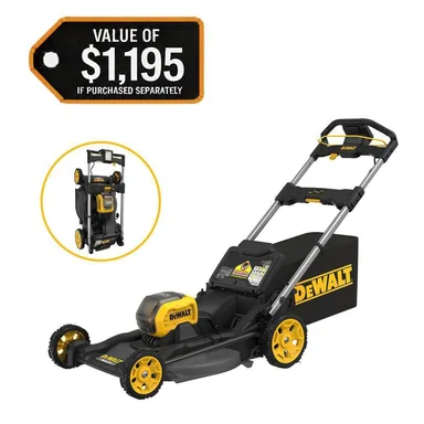 DeWalt DCMWP600X2, kit: FLEXVOLT 1x60V MAX 21 in. Cordless Battery Powered Push Lawn Mower Kit with (2) 3.0 Ah Batteries and Chargers