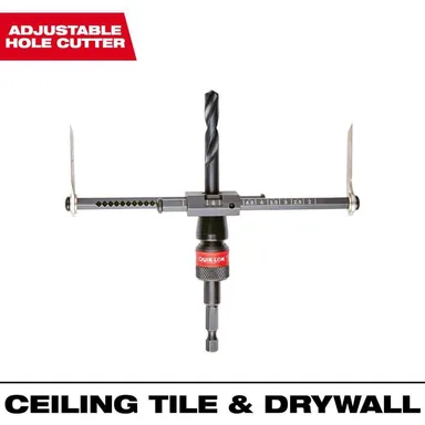 Milwaukee 49-56-0320E, accessory: 2 in. to 7 in. Adjustable Hole Saw Cutter (photograph from the Home Depot listing)