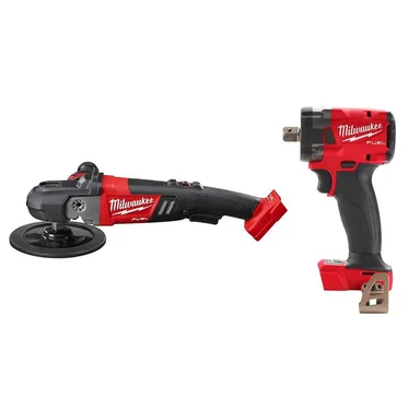 Milwaukee 2738-20-2855P-20, bundle: M18 FUEL 18V Lithium-Ion Brushless Cordless 7 in. Variable Speed Polisher w/ 1/2 in. Impact Wrench
