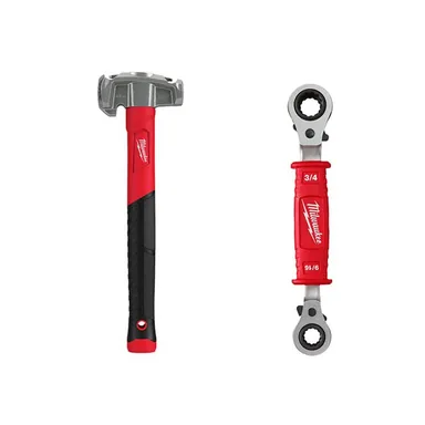 Milwaukee 48-22-9040-48-22-9212, bundle: 36 oz. 4-in-1 Lineman's Hammer with Lineman's 4-in-1 Insulated Ratcheting Box Wrench