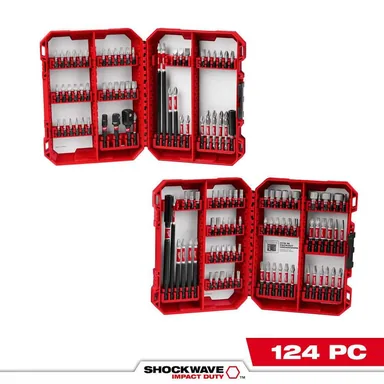 Milwaukee 48-32-4034, accessory: SHOCKWAVE Impact-Duty Alloy Steel Driver Bit Auto Set (124-Piece)